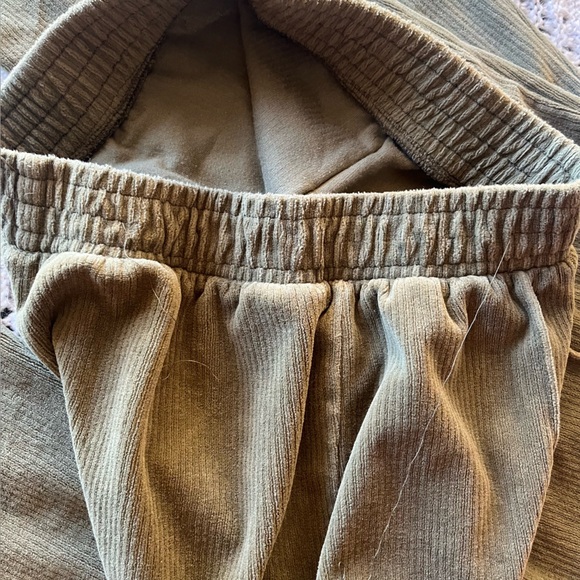 Olive green pintucked flare pants / Better Together / 26” waist - Picture 3 of 5